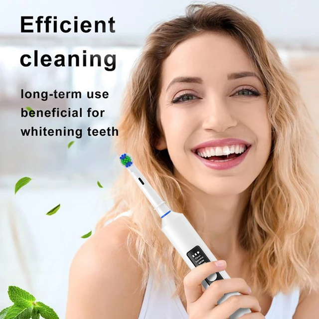 Smart Wireless Charging Electric Toothbrush, 4 Modes Rechargeable Electric Toothbrushes Fit for Oral B Electric Toothbrush Heads 6