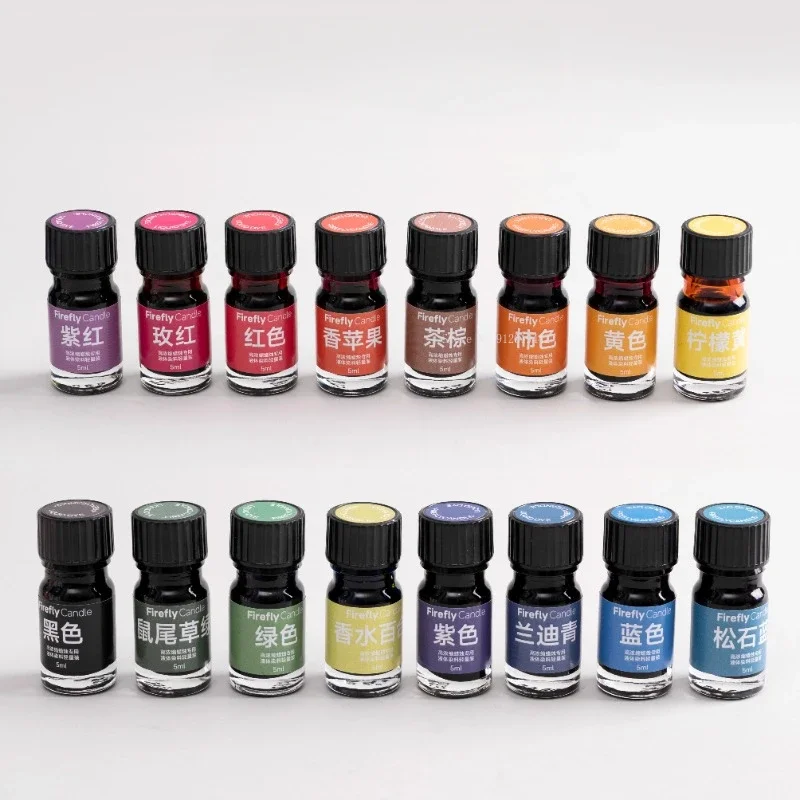 5ml/ Bottle 16 Colors/set High Concentration Plant Wax Liquid Dye DIY Creative Modeling Scented Candle/wax Sheet Dyeing Pigment