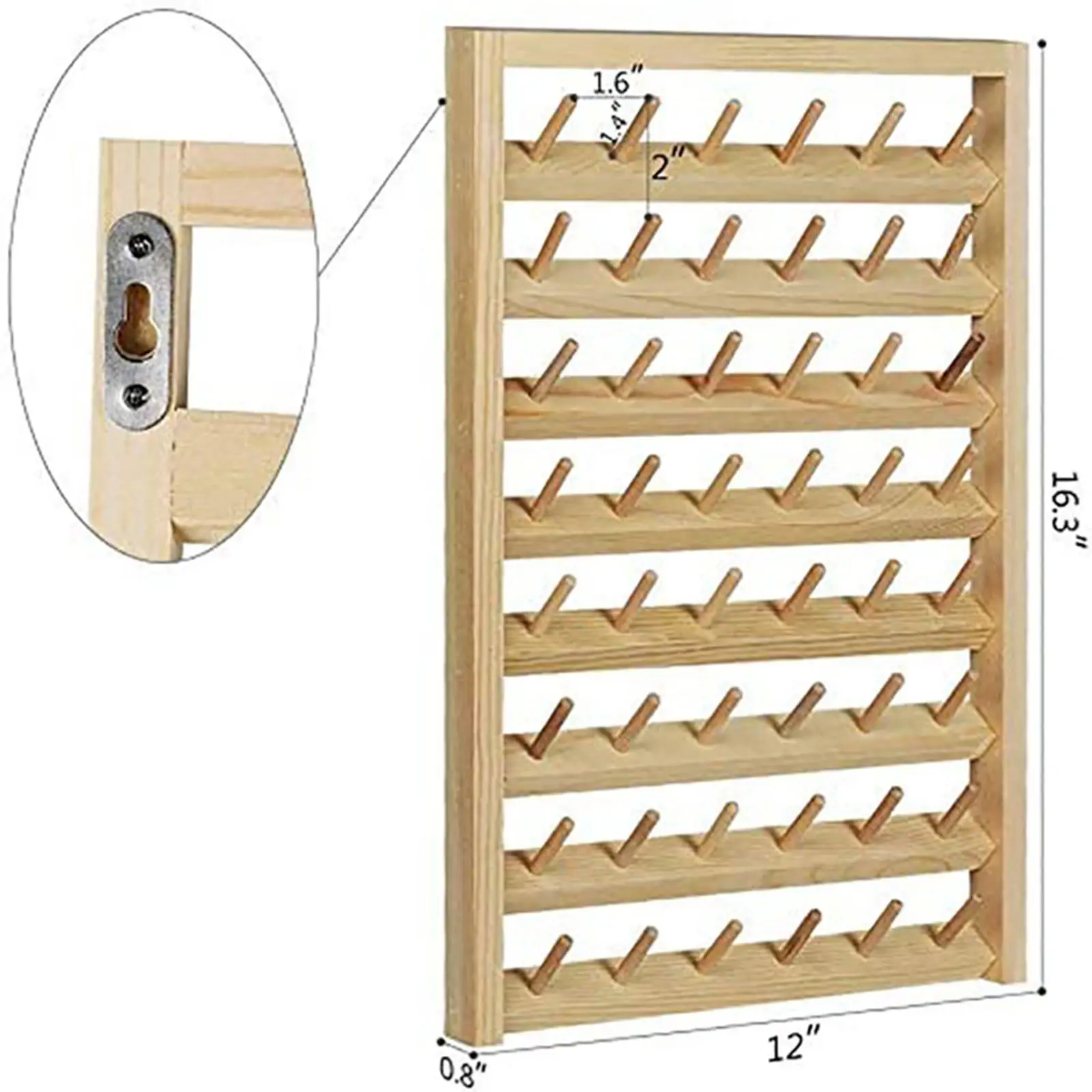 Spool Stand Braiding Rack Needlework Wall Hanging Thread Holder for Jewelry Hanging Spools of Thread Braid Knitting Apprentices