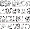 2m/Roll Monochrome Butterfly Flower PET Tape Masking Tape For Sticker Scrapbooking Journal Card Making Stationery 5