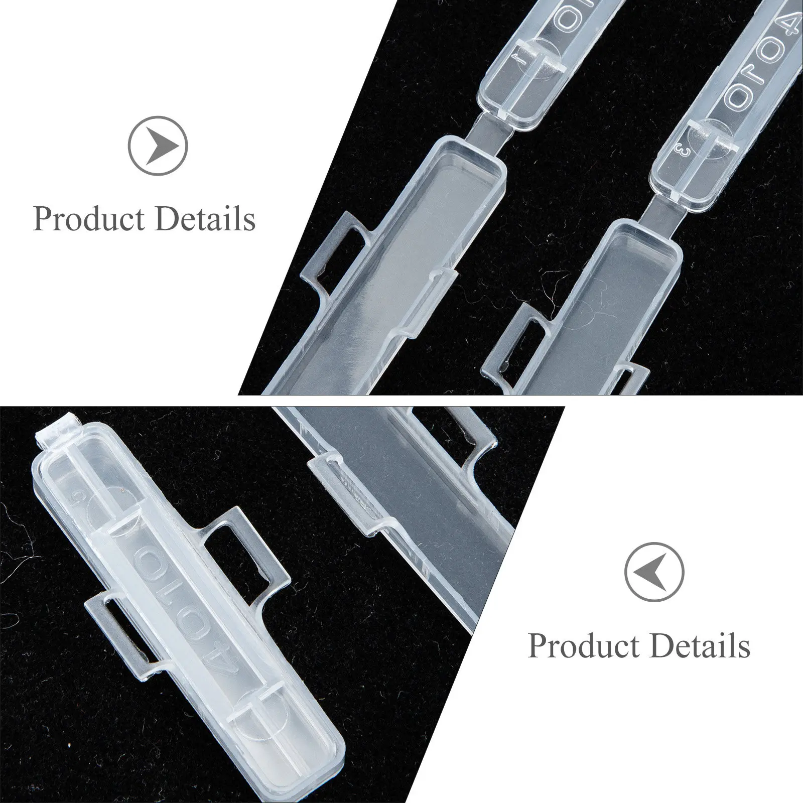 100Pcs 투명 케이블 라벨 상자 내산성 플라스틱 케이블 태그 프레임 커버 와이어 사인 이름 홀더 케이스 TV 용