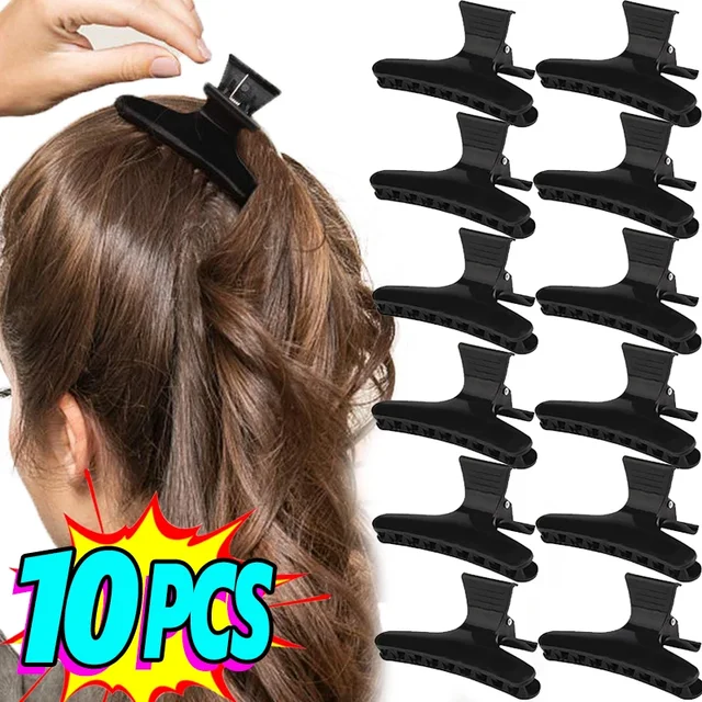 Pinces à cheveux papillon noir pour femmes et filles, outils de maintien de coiffure, pinces à griffes de Section de cheveux, accessoires de Salon professionnels 1