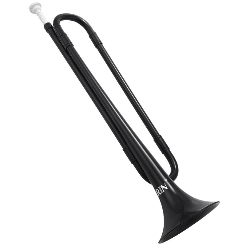 

Плоская кавалерийская труба 2X B, экологически чистый пластиковый мундштук с мундштуком для школьника, черного цвета