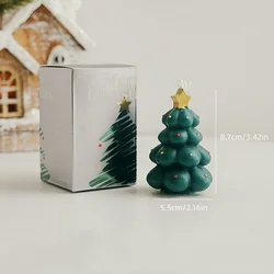 Handmade Christmas Tree Scented Candles with Realistic Santa Claus Design - Festive Ambiance Gift Favors (Green)