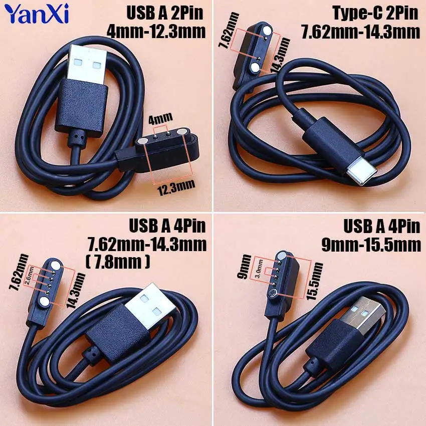 Magnetic USB-C Smartwatch Charger with Pogo Pin Technology