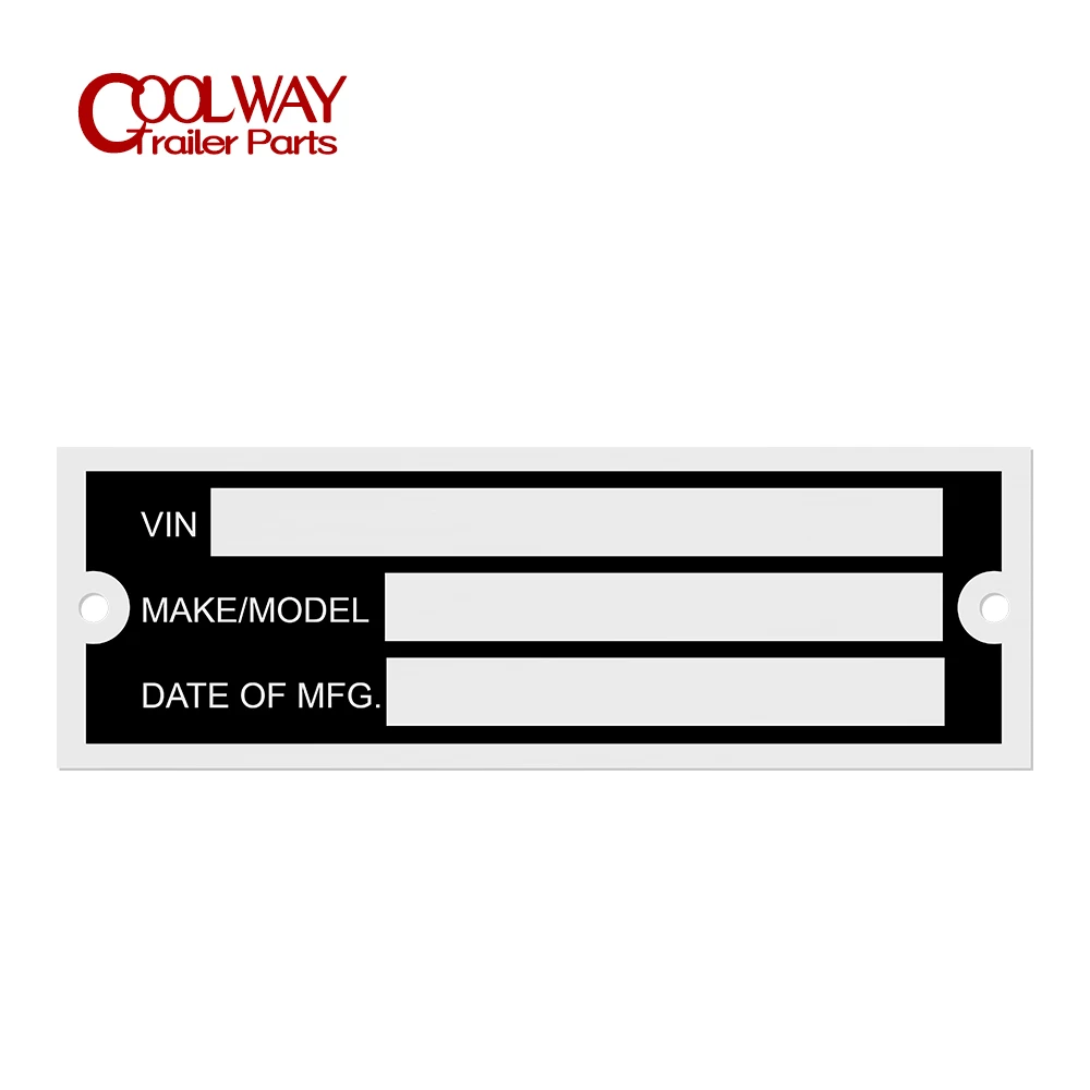 Blank or Engraved Aluminum Trailer VIN Serial ID Tag Plate Data Car Truck Hot Rod Equipment 100 X 33mm Caravan RV  Camper Parts factory price 50sheets aluminum plate sublimation blank pure white sublimation blank product dye ink transfer