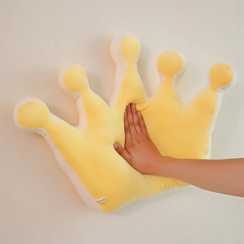 Squishy Crown Plush Pillow Stuffed 5-point 3-point Kawaii Seat Cushion Yellow Pink Purple 3 Colors Decor Sofa Chair Back Support 3