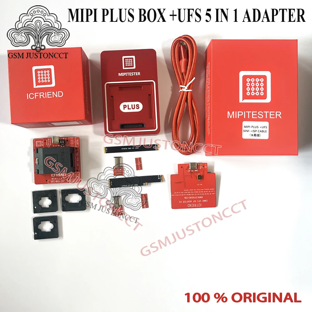 MIPI 플러스 박스(UFS 5 in 1(UFS 153.254.297)) emmc isp 및 ufs isp 어댑터 포함
