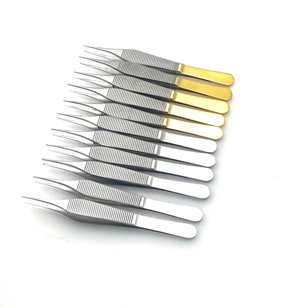 Ophthalmic Tweezers Tissue Forceps Stainless steel Teethed /Platforms Forceps Surgical Instruments 120mm for ophthalmic tool,surgical instruments,capsulorhexis forceps