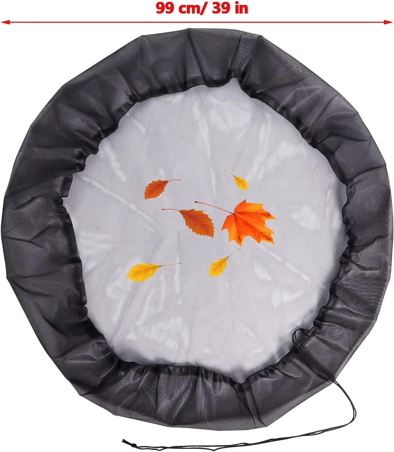 Rain Barrel Cover Mesh With Drawstring Water Collection Buckets Netting Screen 1 Pcs