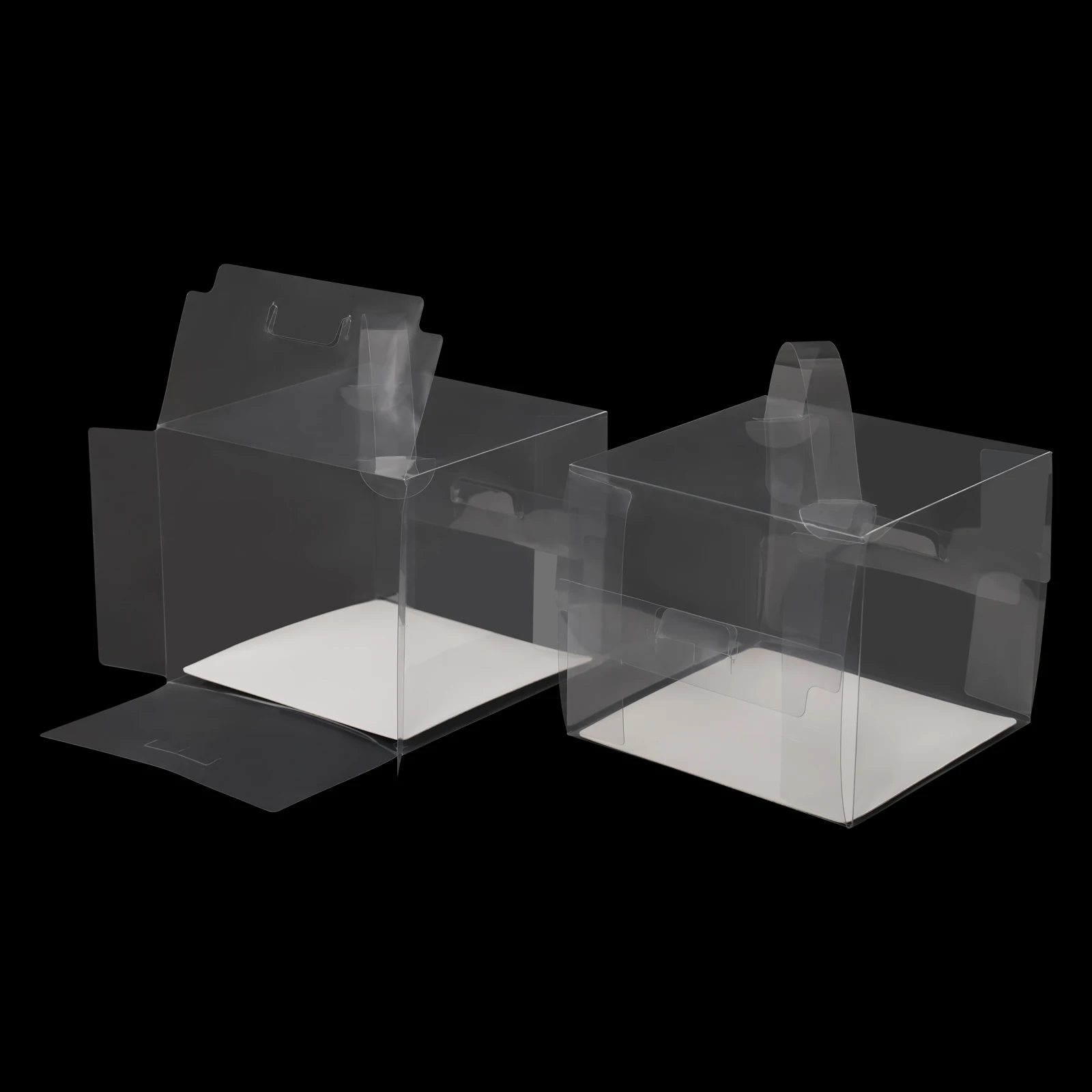 50PCS Clear Cake and Bread Packaging Boxes with Handle, Transparent Dessert Gift Boxes ... - SKU CCBB1759 - UGI Packaging