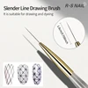 RSNAIL Nail Art Liner Brushes French Stripe Nail Line Painting Pen 18mm Slender Long Line Drawing Brush UV Gel DIY Manicure Tool 3