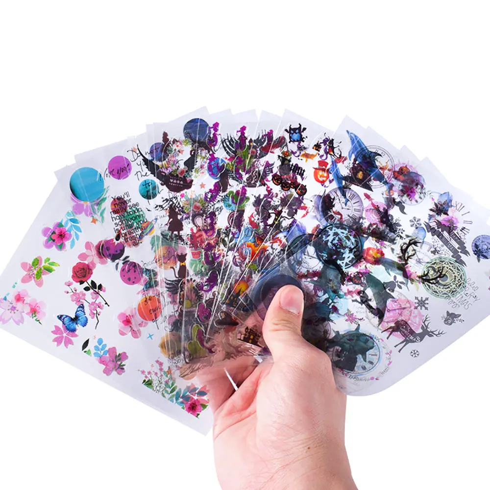 Silicone world Transparent Decorate Stickers for Epoxy Resin Mold UV Resin Stickers Filler Resina Crystal Sticker Jewelry Making