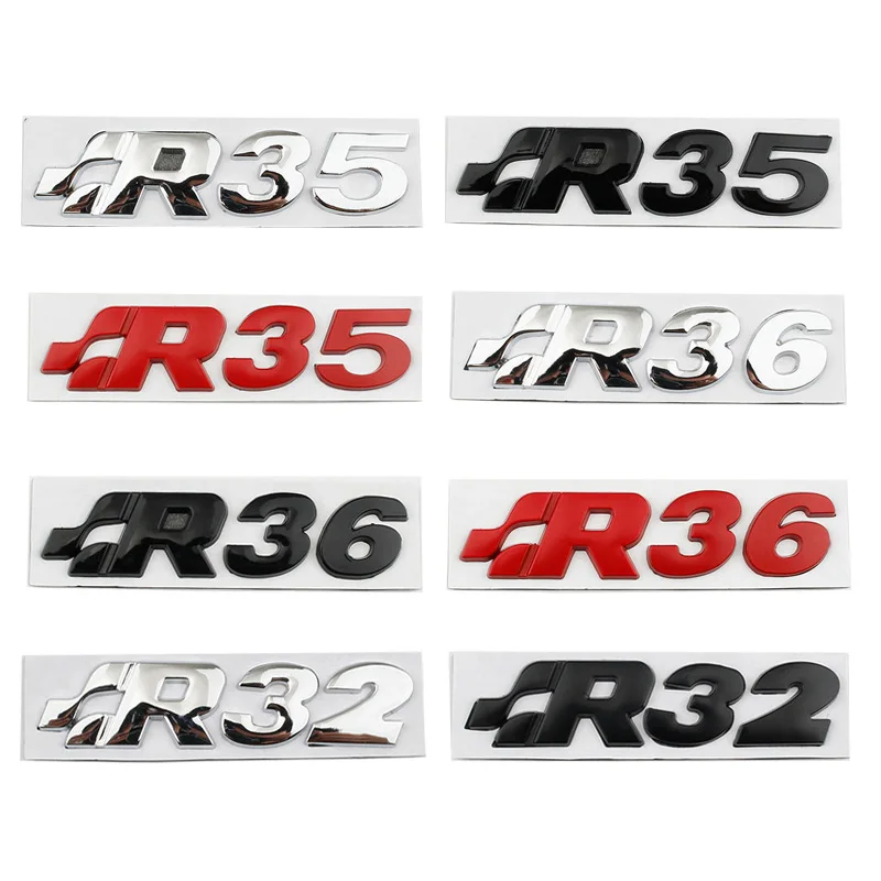 

Car Metal R32 R35 R36 Logo Badge Emblem Decals Sticker For VW Volkswagen Golf 2 3 4 5 Magotan Passat SR32 SR35 SR36 MK4 MK5 MK6