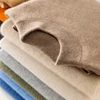 Fall/Winter New Wool Pullover Sweater Cashmere Shirt Men's Semi-high Neck Long Sleeve Loose Knitted Bottom Shirt 4