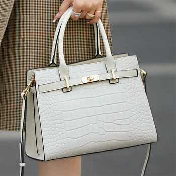 Hot ZOOLER Fashion Woman Bag Full Genuine Leather Shoulder Bags for Businesswomen Real Cow Handbags Purses Bolsa Feminina #wg383