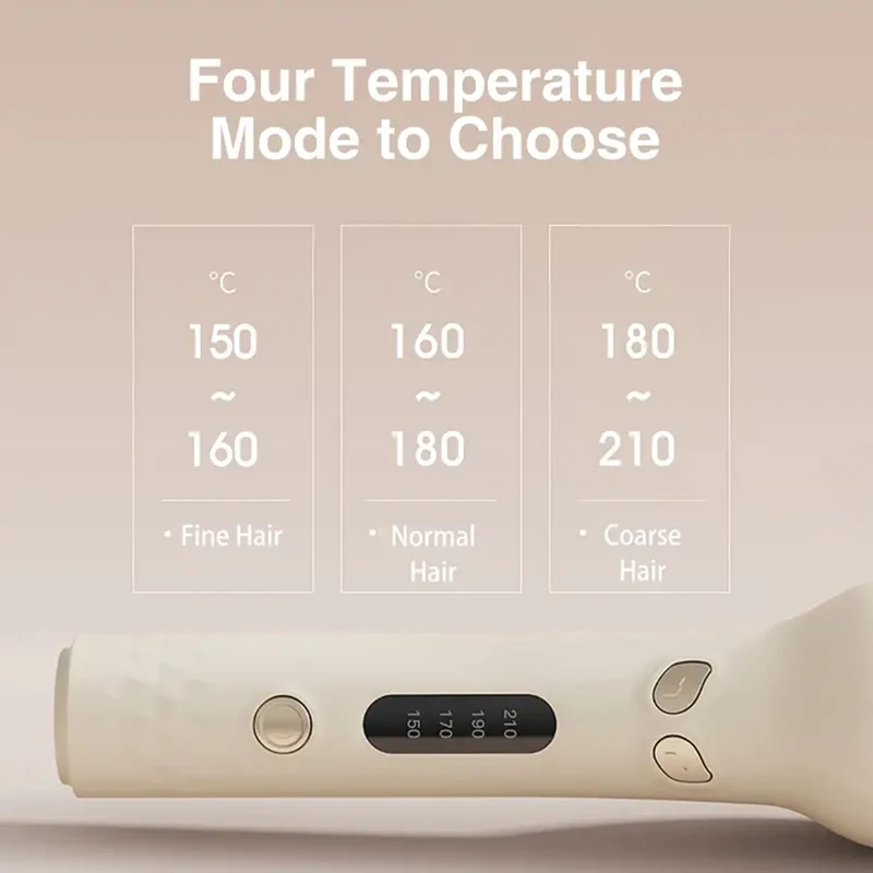 Automatic curling iron, 28 mm barrel, 4 temperature modes, negative ion generator, smart timer and sensor（US Plugs）
