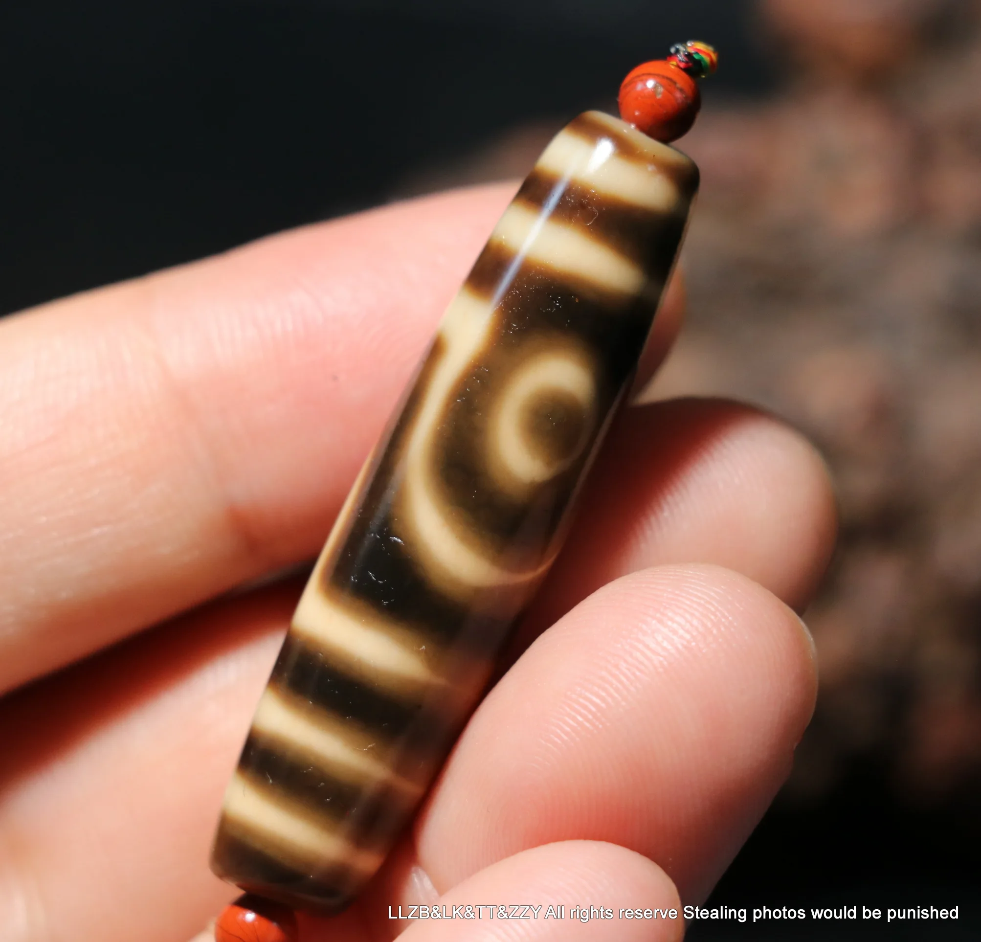 

Energy Tibetan Old Oily Agate Ivory Color 2 Eye Love Symbol dZi Bead Amulet 3A+ LKbrother Sauces Top Quality UPD1201F