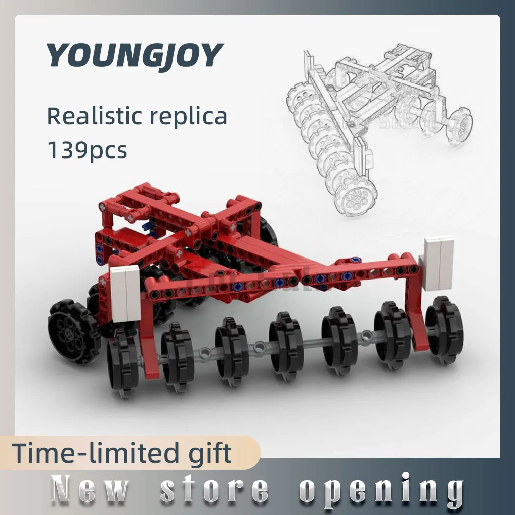 

Moc-57320 Farm Machinery Disc Harrow Applicable to 42054 Tractors 139pcs Technology Assembly Building Blocks Toy Model