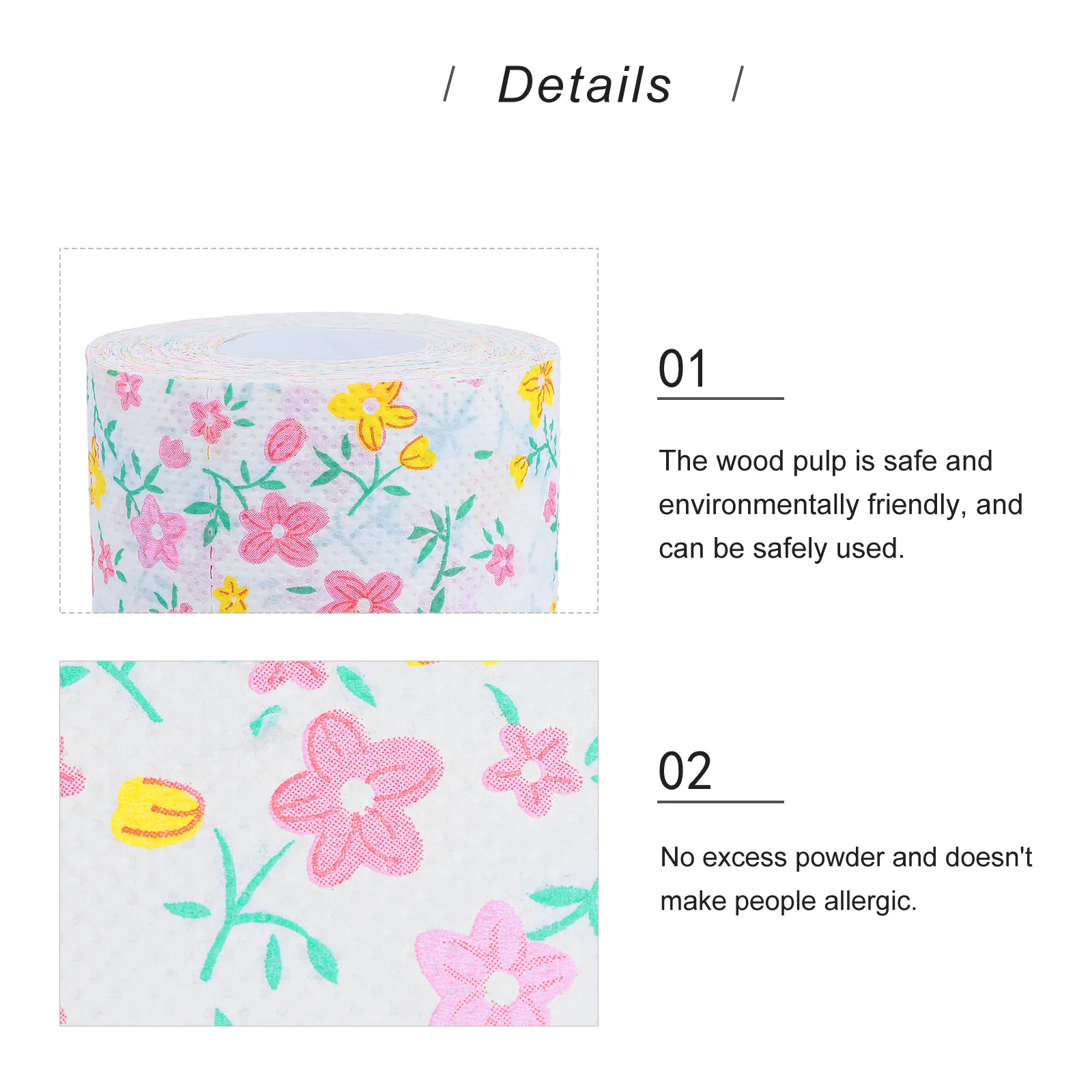 1 Roll Colorful Printed Roll Paper Toilet Paper Exquisite Handkerchief Disposable Napkin Napkins