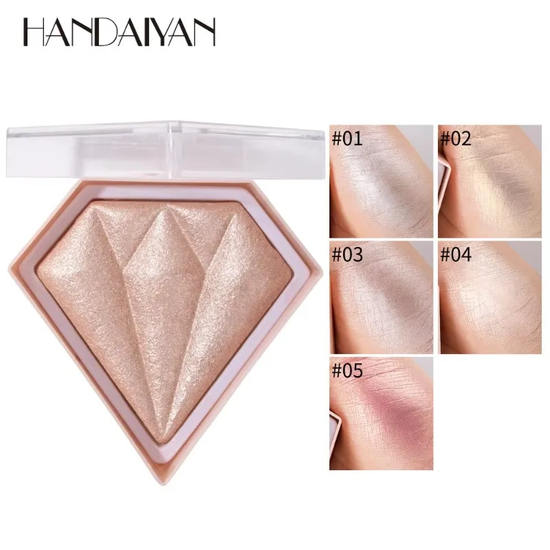 Face Highlighter 5 Colors Diamond Glitter Highlighter Powder Face Makeup Highlight Glow Shine Metallic Brighten Body Contour