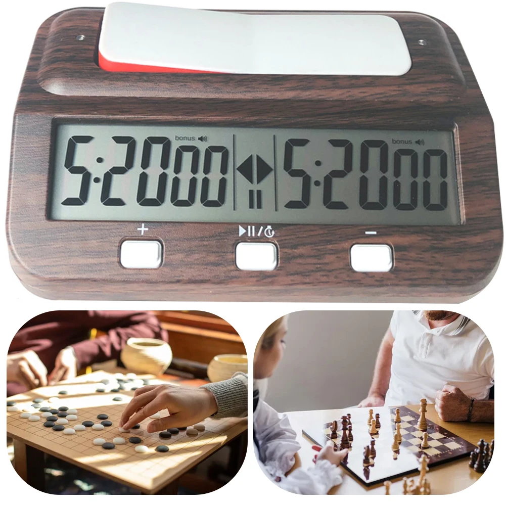 Digital Chess Timer Battery Powered Competition Game Stopwatch Portable Lightweight Competition Timer LCD Display for Board Game board game table games chess timer