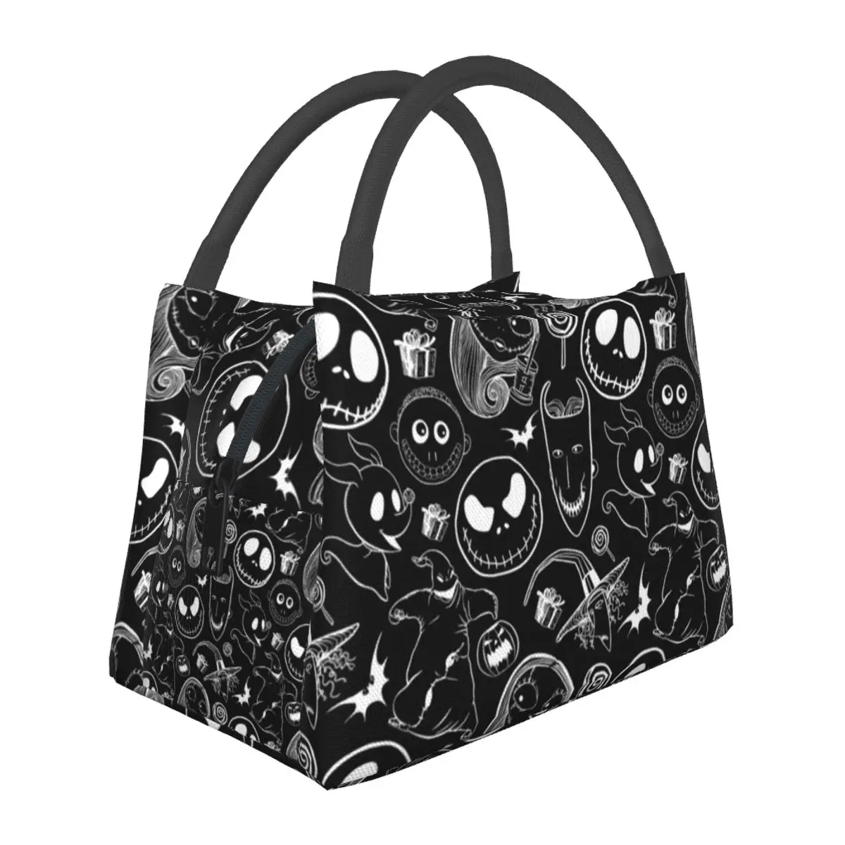 

Сумка для завтрака с ужасами на Хэллоуин, мужская дорожная сумка для завтрака с Джеком Салли кошмаром перед рождеством, Повседневная дизайнерская сумка-тоут для еды, сумка-холодильник