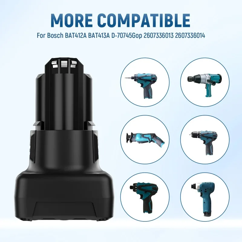 BAT420 for Bosch GSB GSR GSA 10.8V/12V Cordless Tools Battery for BAT411 BAT412