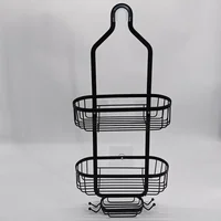 Bathroom Storage Shower Rack Hanging Caddy Drilling Shower Shelves Over Organizer with Towel Bathroom 1