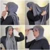2023 New Fashion Women Hijab Baseball Caps with Instant Jersey Scarf Ready To Wear HIjab Headwrap Islamic Clothing Accessories