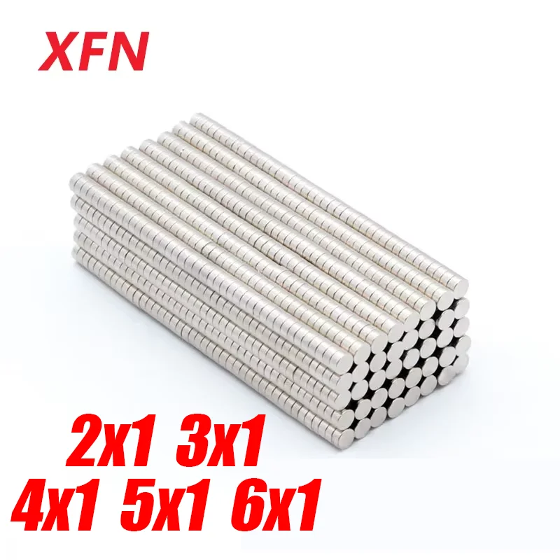 Small Round Neodymium Magnets 2x1 3x1 4x1 5x1 6x1 mm N35 Magnetic Disc Powerful