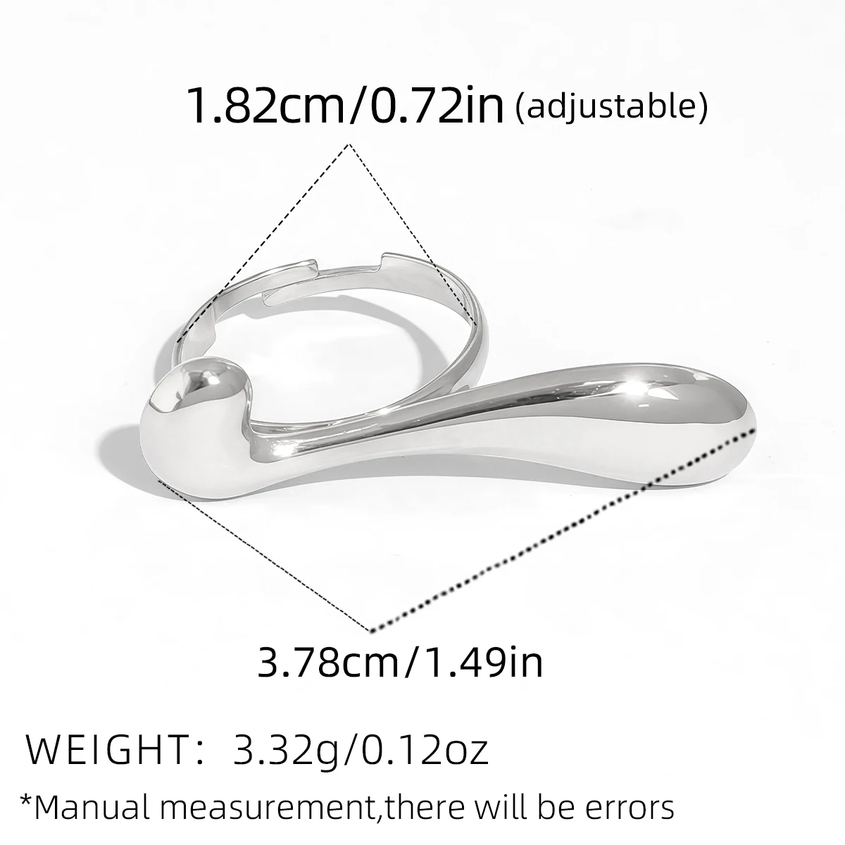 Persönlichkeit Edelstahl minimalistischer edler Ring 18 Karat vergoldet Farbe wasserdicht stilvoll einzigartiger Fingerschmuck für Frauen – Detail 2