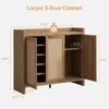 Shoe Storage Cabinet, 30 Pairs Rattan Shoe Cabinet Storage for Entryway, 6-Tier 41" Tall Shoe Cabinet Storage, 2
