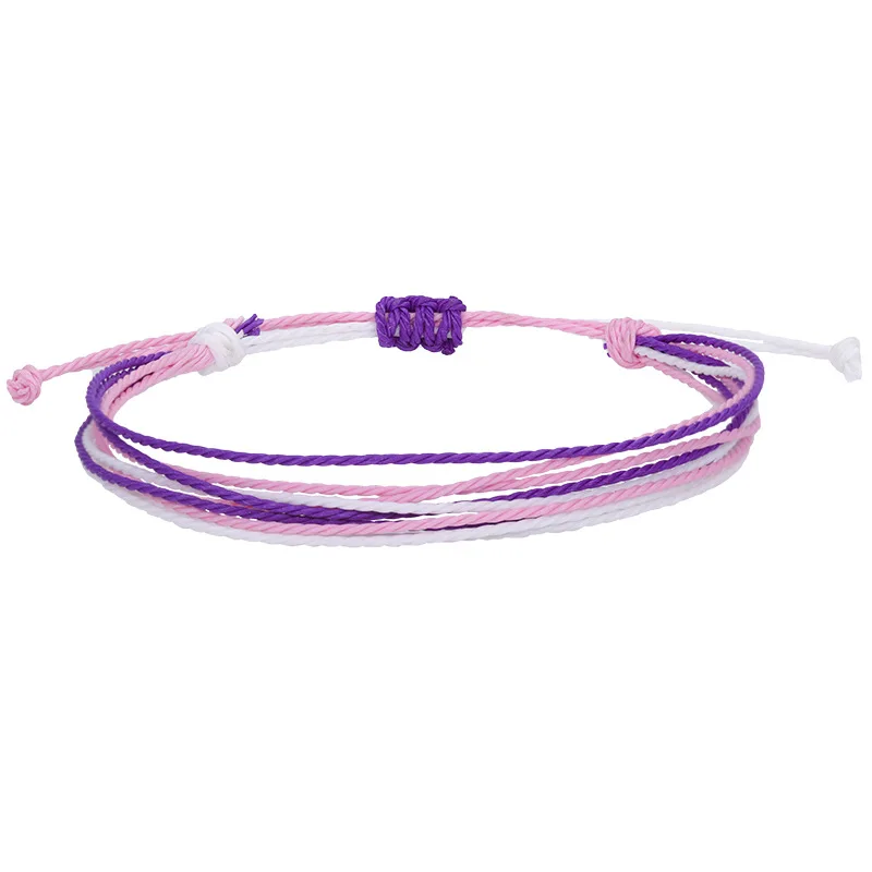 Women Man Friendship Couple Bracelet Woven Multilayer Handmade Braided Rope Weave Hand Strap Bangle Charm Jewelry Accessories
