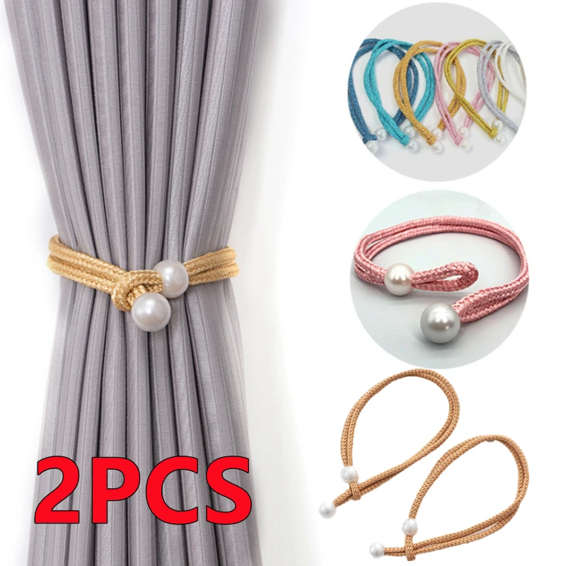 New 2/1PCS Small Pearl Curtain Clip Curtain Holders Tie Back