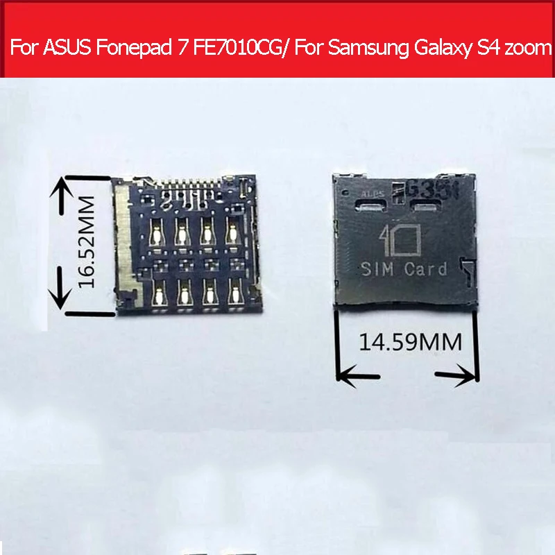 Adattatore Per Scheda Sim Originale Per Asus Fonepad 7 K004 Fe7010Cg Presa Per Scheda Sim Per Samsung Galaxy S4 Zoom C101 E I8730 Sim Slot Vassoio
