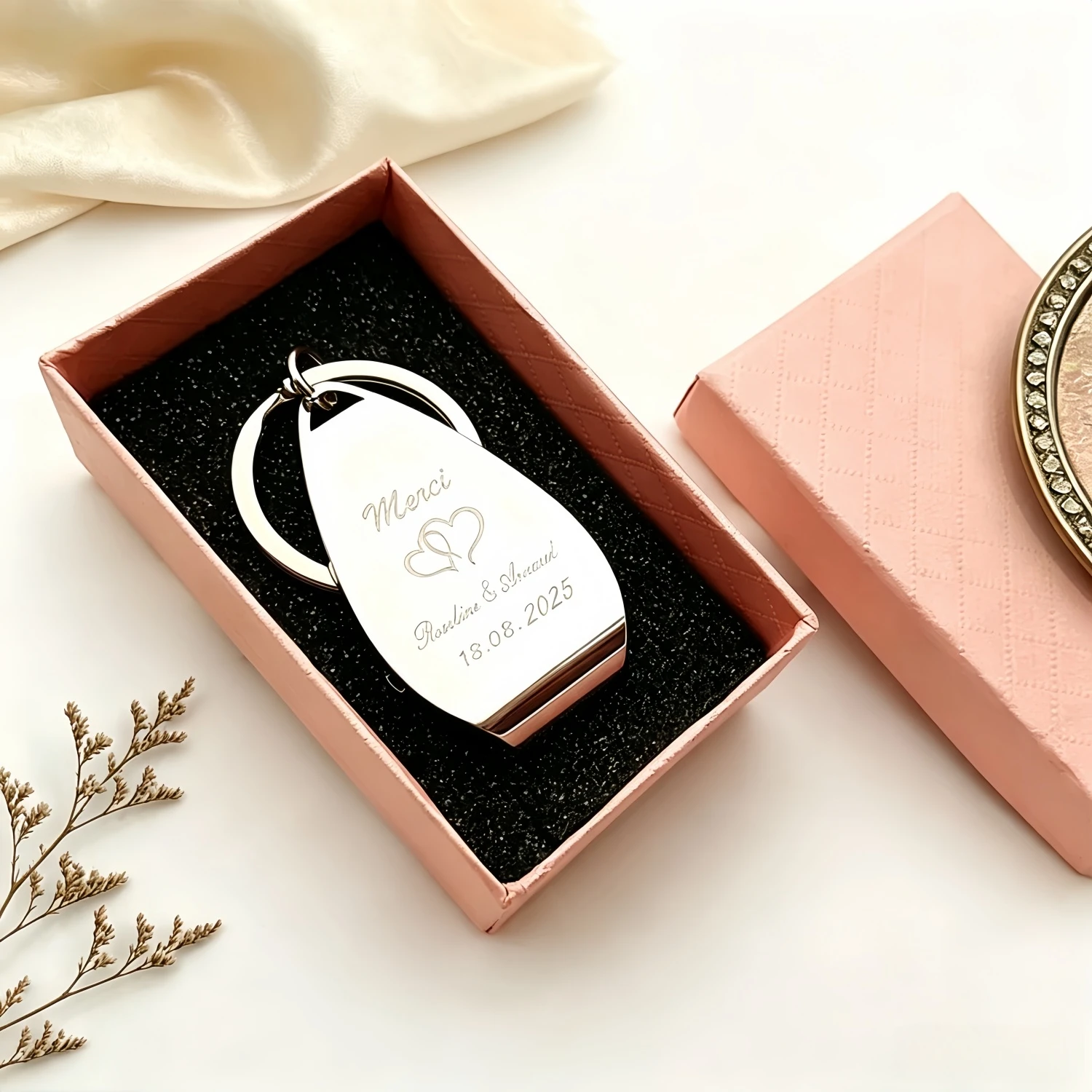 20–50 Stück personalisierte gravierte Schlüsselanhänger, Flaschenöffner, Hochzeitsgeschenke, Geschenke für Gäste, Party, Taufe, individuelles Souvenir