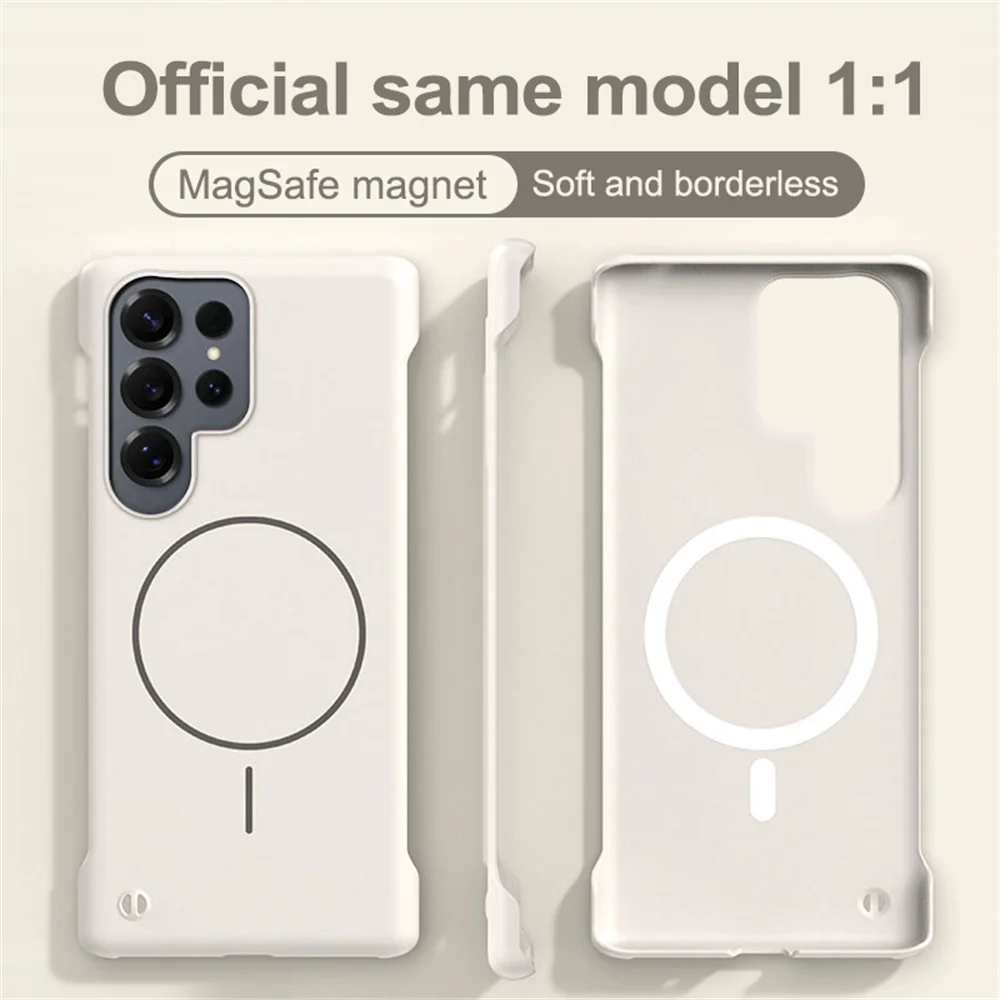 Magsafe Slim Frameless Matte Phone Case with Wireless Charging Capability