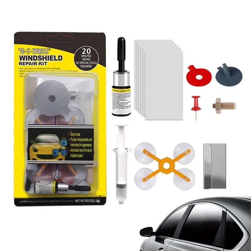 

Glass Repair Fluid Kit Glass Crack Repair Tool Kit Quick Repair Glass Repair Supplies For Cars RVs SUVs And Trucks