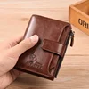 Fashion Men's Coin Purse Wallet RFID Blocking Man PU Leather Wallet Zipper Business Card Holder Money Bag Wallet for Male 1