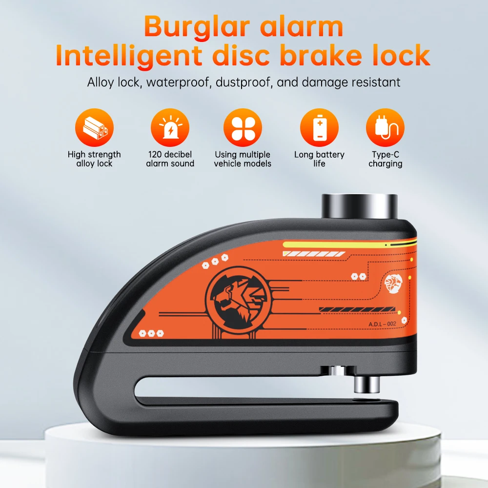 Rockbye neues Scheiben brems schloss aus schwarzem Aluminium legierung material mit exquisitem Aussehen und wasserdichtem Fahrrad zubehör – Detail 9
