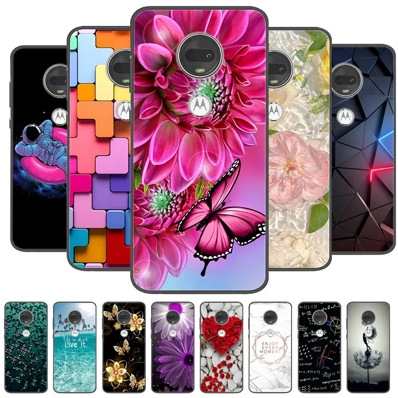 Stylish Soft TPU Protective Case - Fashionable Painted Cover for Motorola Moto G7 Series