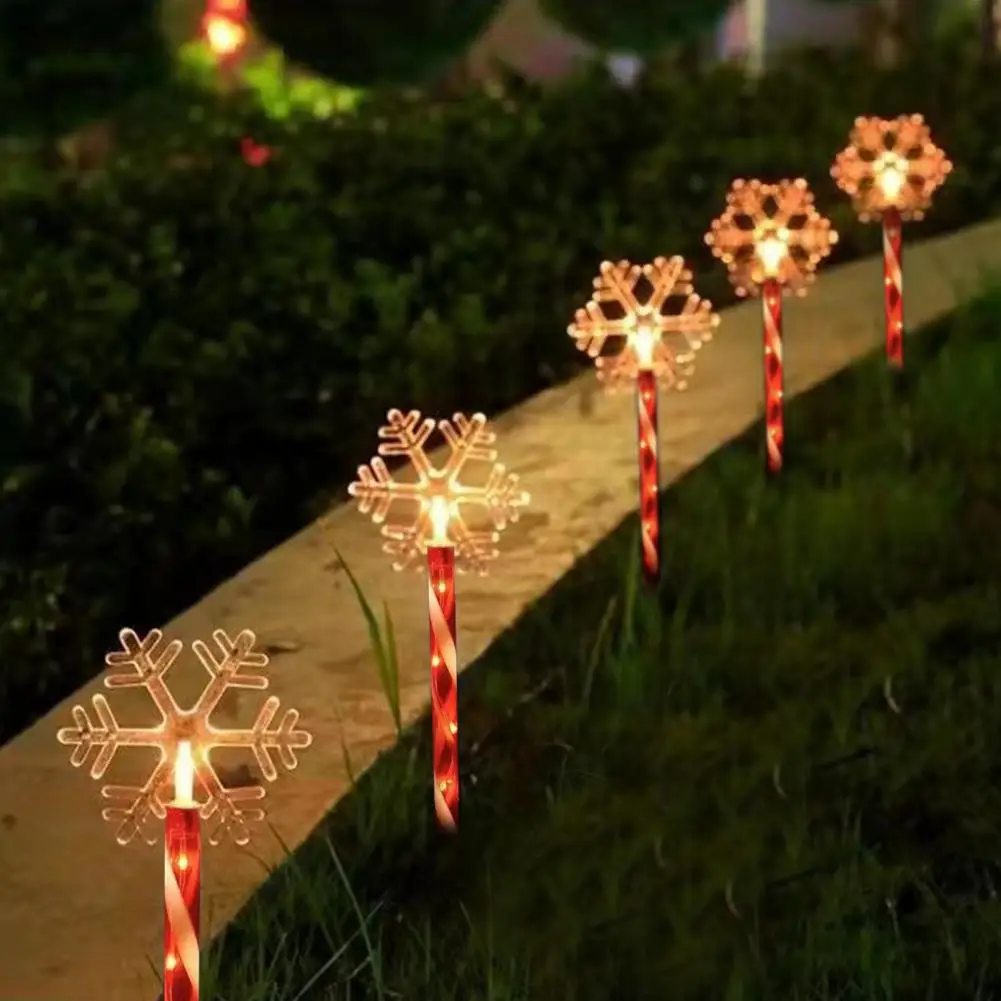 Solar Lawn Lights Snowflake Solar Lights Effortless Snowflake Christmas Decorations 5pcs Ip44 Waterproof Solar Garden Lights No