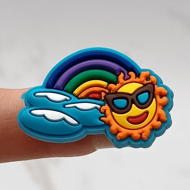 Dropshipping 1Pcs PVC Shoe Buckle Accessories Funny DIY Happy Holidays Shoes Decoration Jibz For Crocs Charms Kids Party Gift G