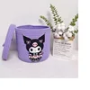 Sanrio Purple Kuromi Super Cute Cartoon Girl Storage Basket Princess Style Debris Storage Basket with Lid Fabric Storage Barrel 2