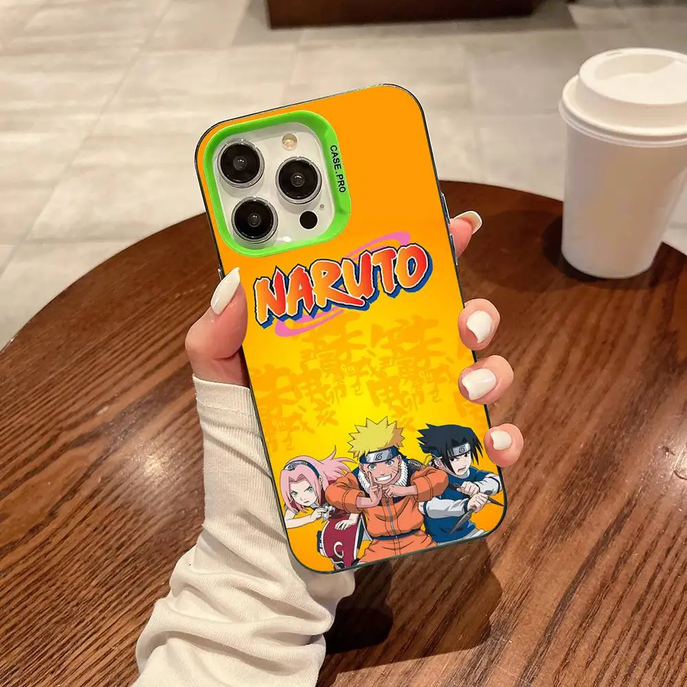 Anime N-NARUTOS Colored Silver Phone Case Cover