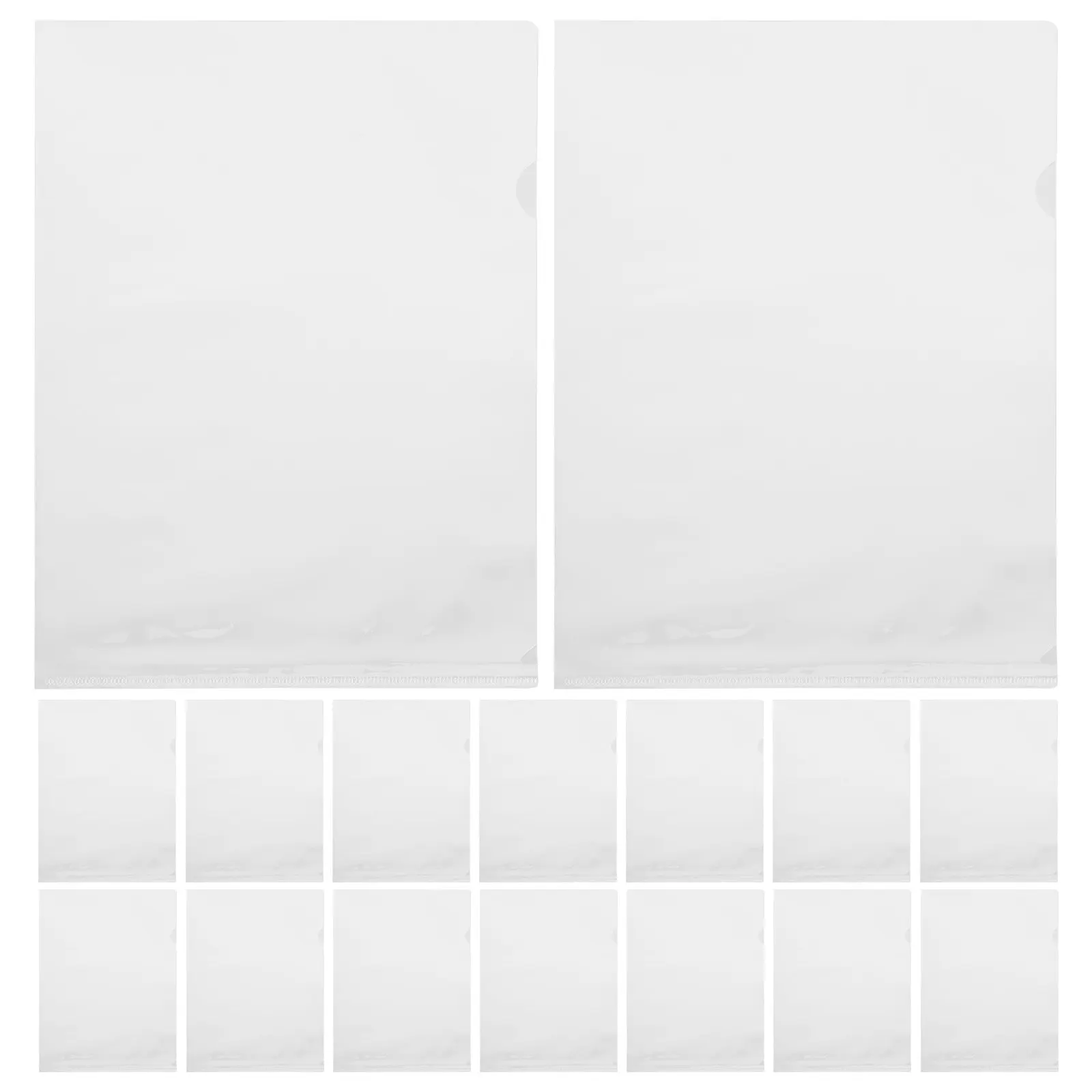 20Pcs 투명 문서 폴더 A4 크기 PP 소재 사무실 학교 가정용 헤비 듀티 페이지 프로텍터 투명 시트