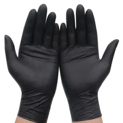 100 Pack Disposable Black Nitrile Gloves for Cleaning, Gardening, and Kitchen Use (20 PCS)