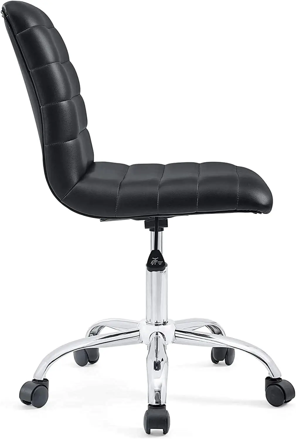 Modway Ripple Ribbed Armless Mid Back Swivel Computer Desk Office Chair In Black 5