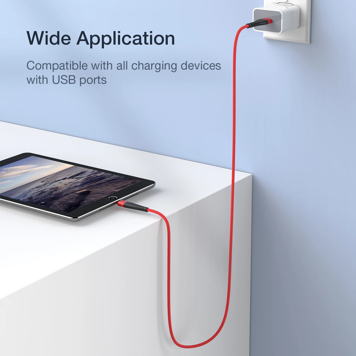 รูปสินค้า สายชาร์จ USB คุณภาพดี ชาร์จเร็ว สำหรับ iPhone และ iPad